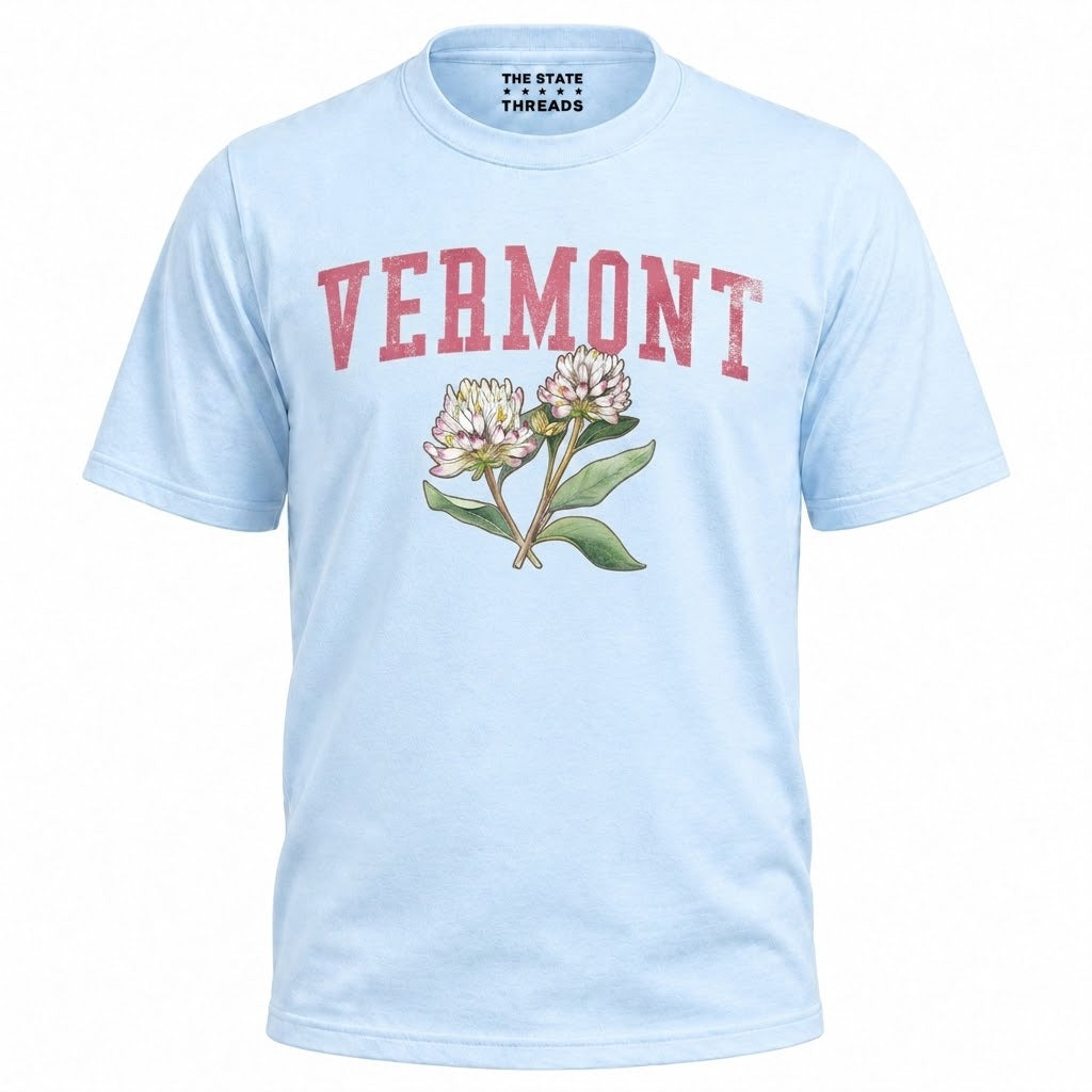 Vermont Red Clover State Flower Vintage Botanical Shirt