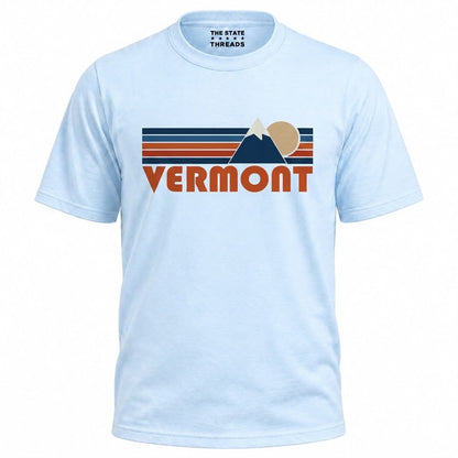 Vermont Green Mountain Retro Sunset Mountain Adventure Shirt