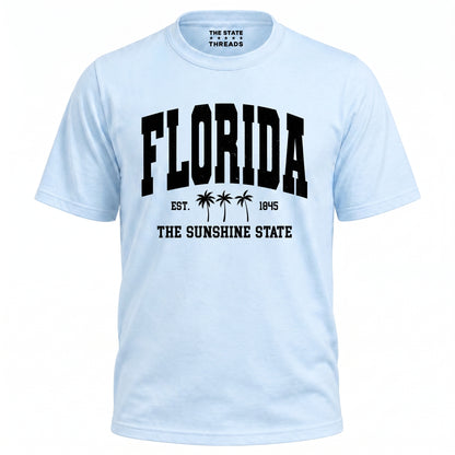 Florida The Sunshine State Vintage Palm Trees Varsity Shirt