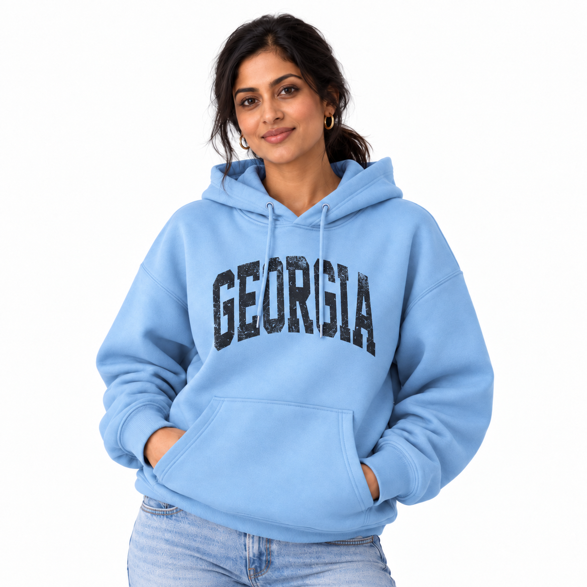 Georgia Vintage Arch Distressed Hoodie