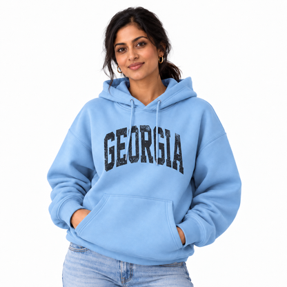 Georgia Vintage Arch Distressed Hoodie
