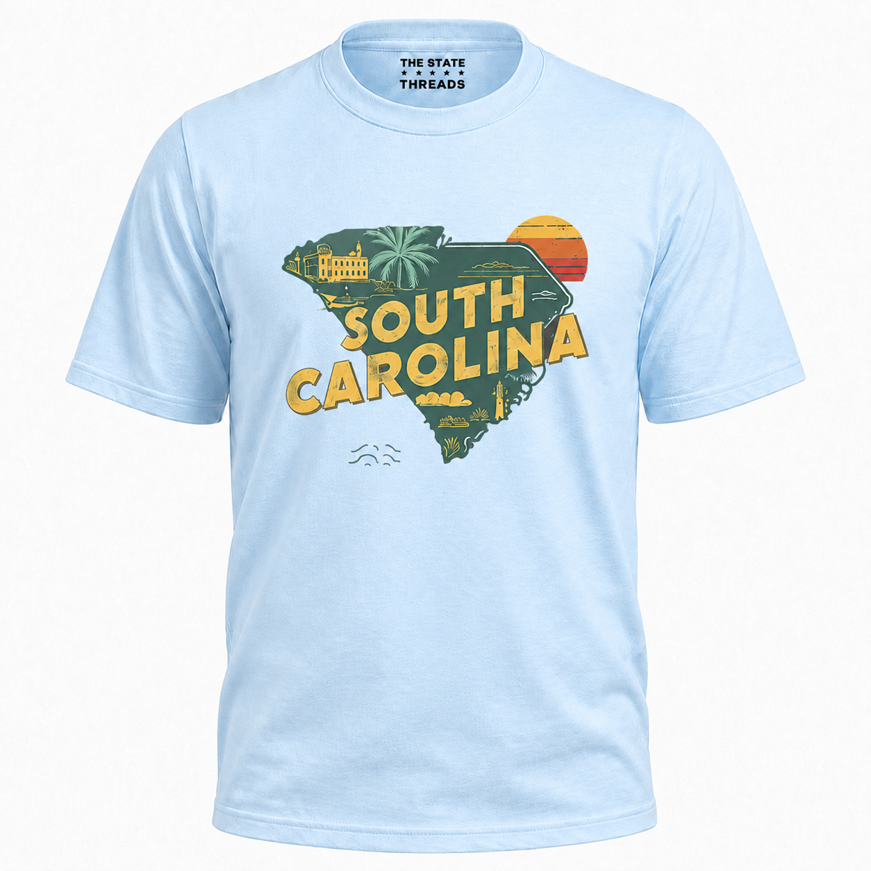 South Carolina State Map Sunset Travel Souvenir Shirt