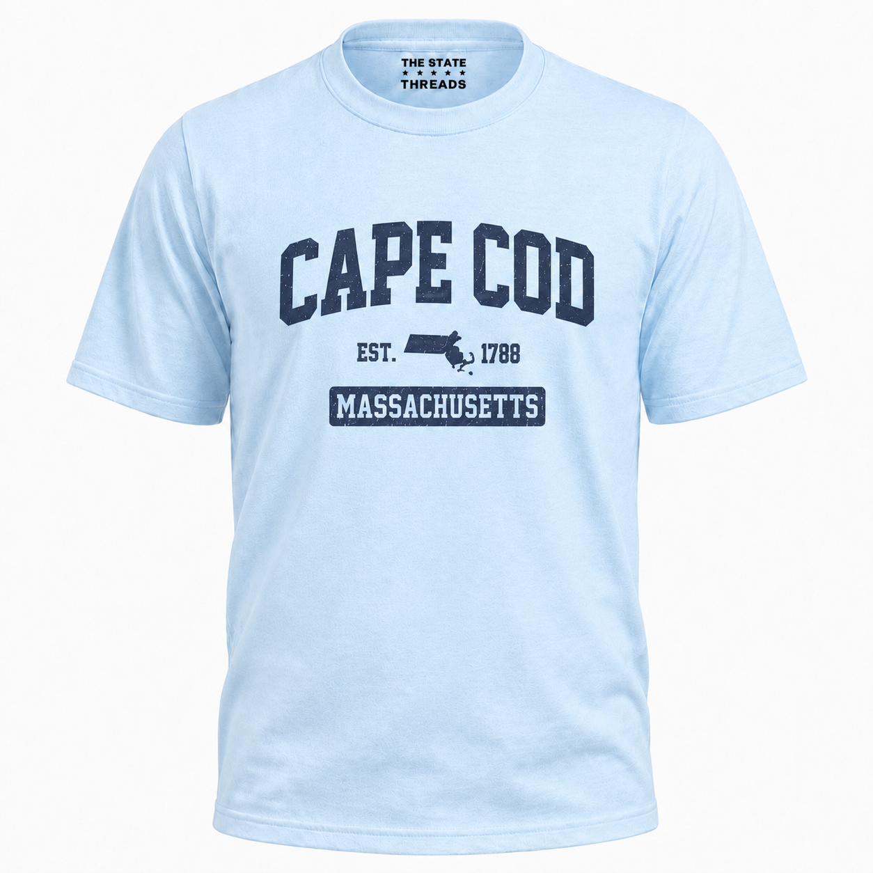 Cape Cod Massachusetts Vintage Distressed Map Shirt