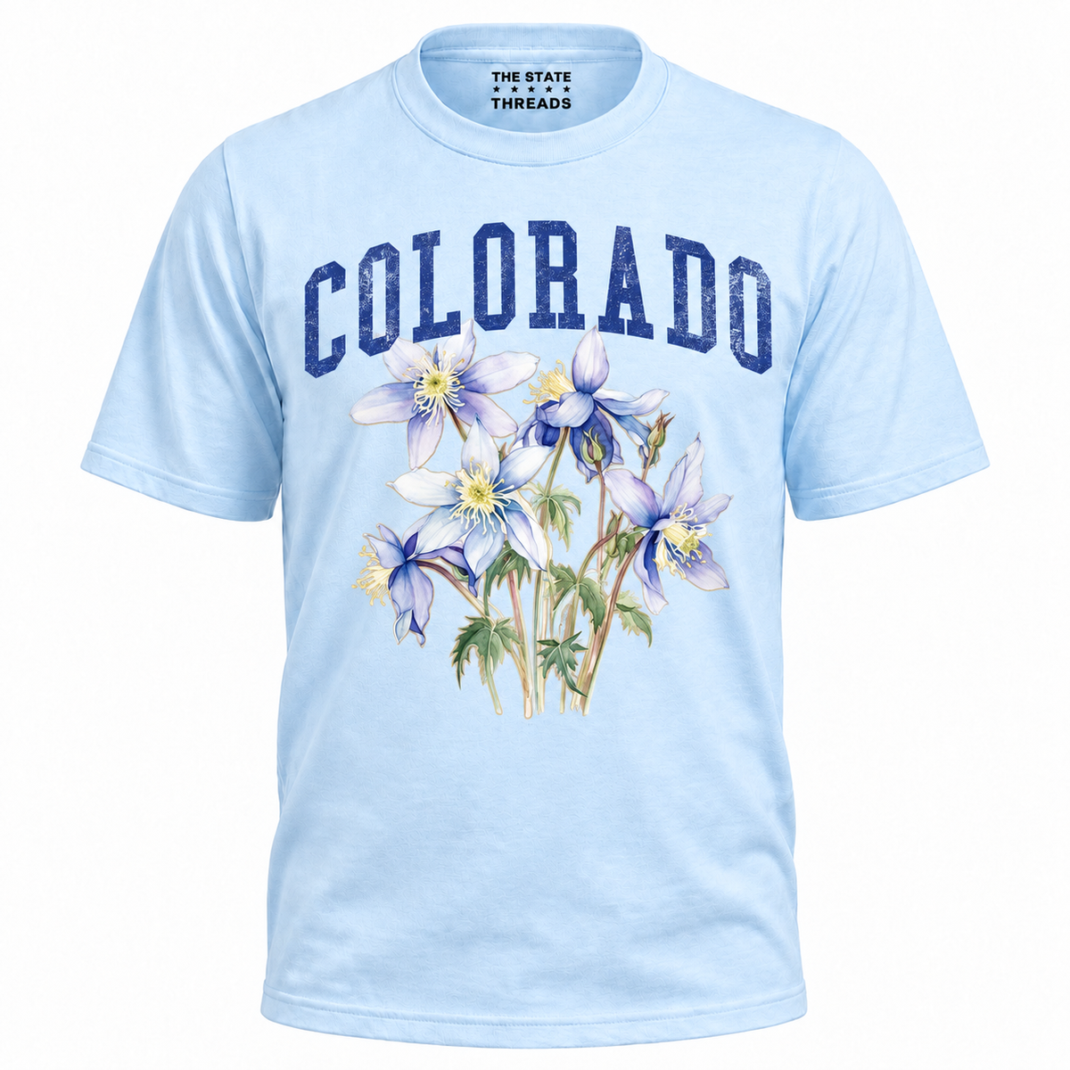 Colorado State Flower Columbine Floral Graphic Shirt