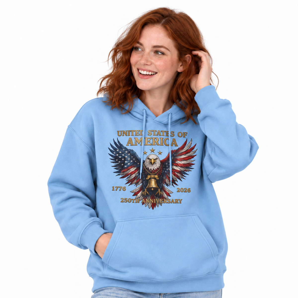 America 250th Anniversary Eagle Flag Hoodie