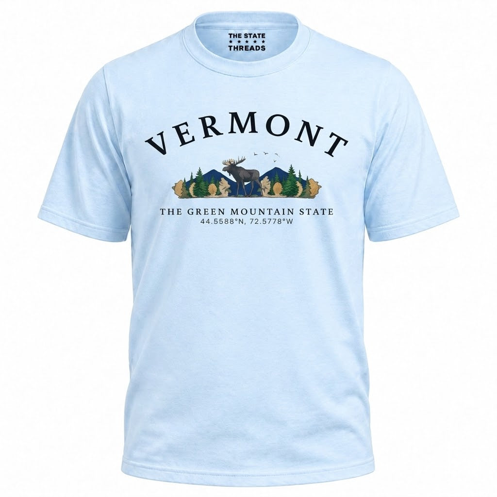 Vermont Green Mountain State Moose Wilderness Adventure Shirt
