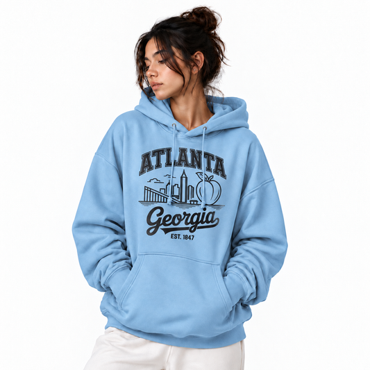 Georgia Atlanta Peach Skyline Est 1847 Hoodie