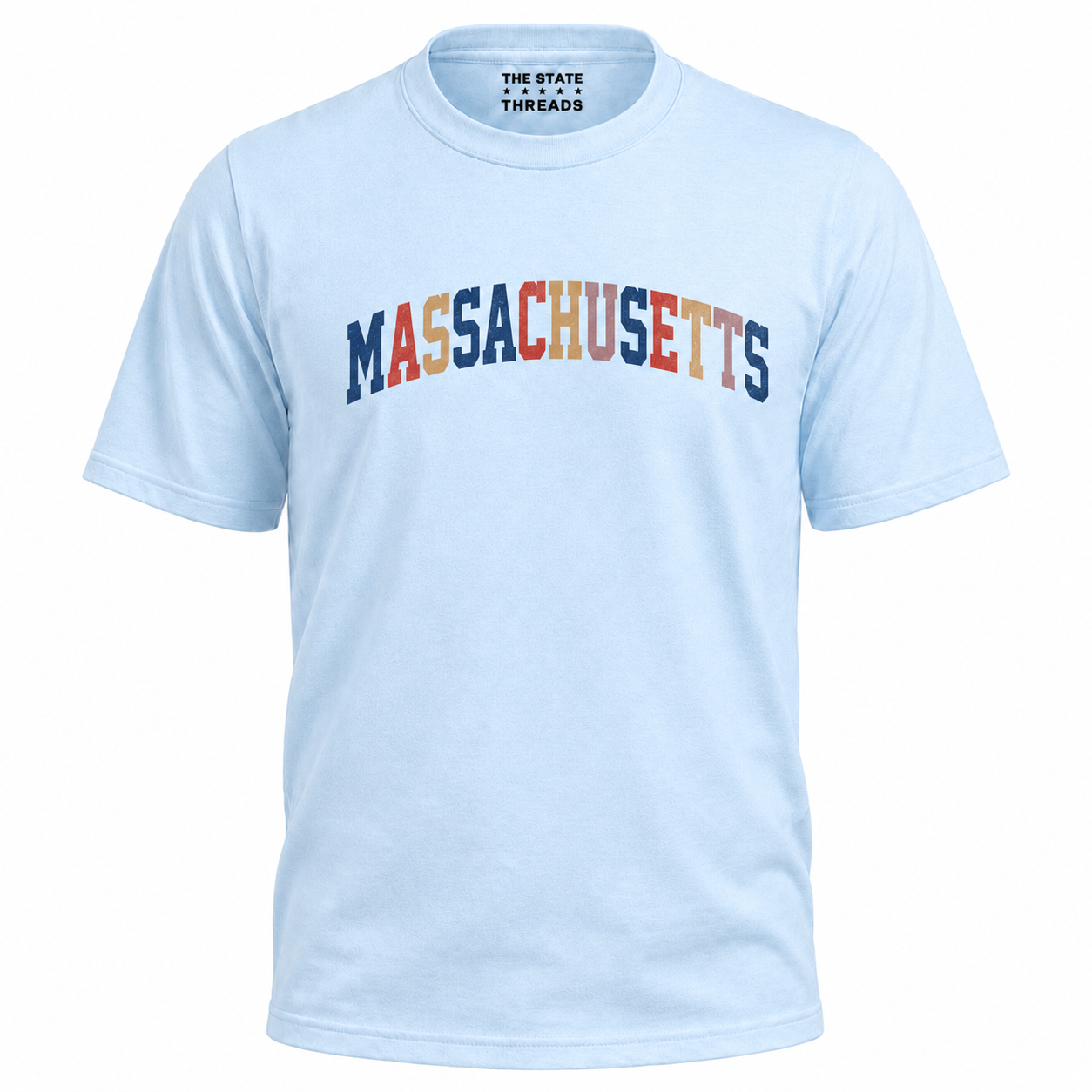 Massachusetts Retro Colorful Arch Typography Shirt