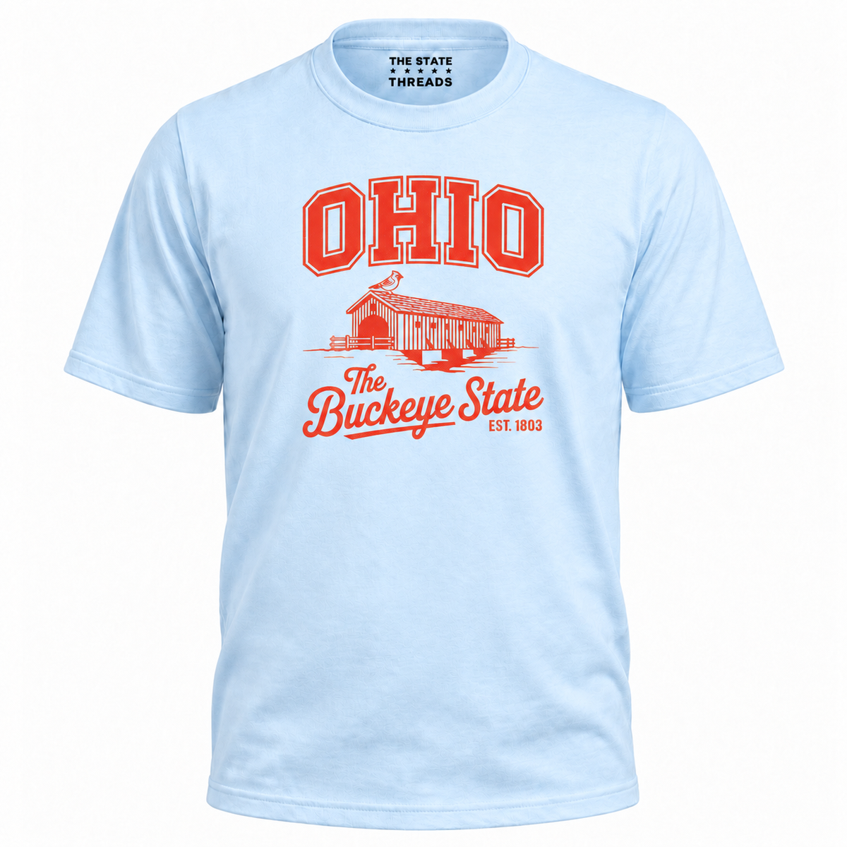 Ohio Buckeye State Covered Bridge Cardinal Shirt