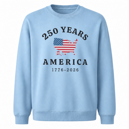 America 250 Years Map 1776 2026 Sweatshirt