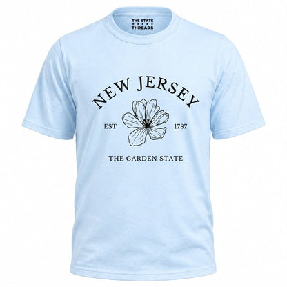 New Jersey Garden State Violet Floral Graphic Shirt