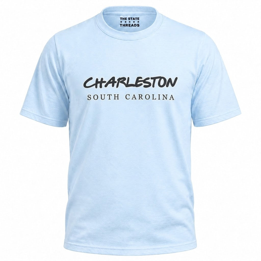 South Carolina Charleston Minimalist Vacation Typography Graphic Shirt