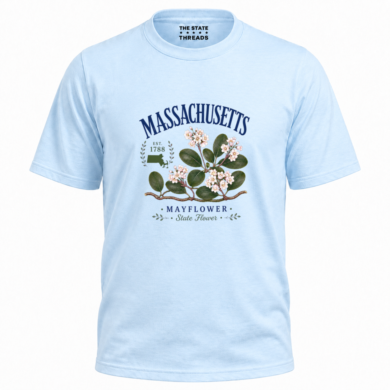 Massachusetts Mayflower State Flower Vintage Botanical Shirt