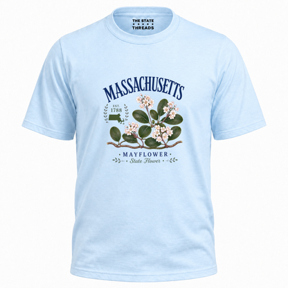 Massachusetts Mayflower State Flower Vintage Botanical Shirt