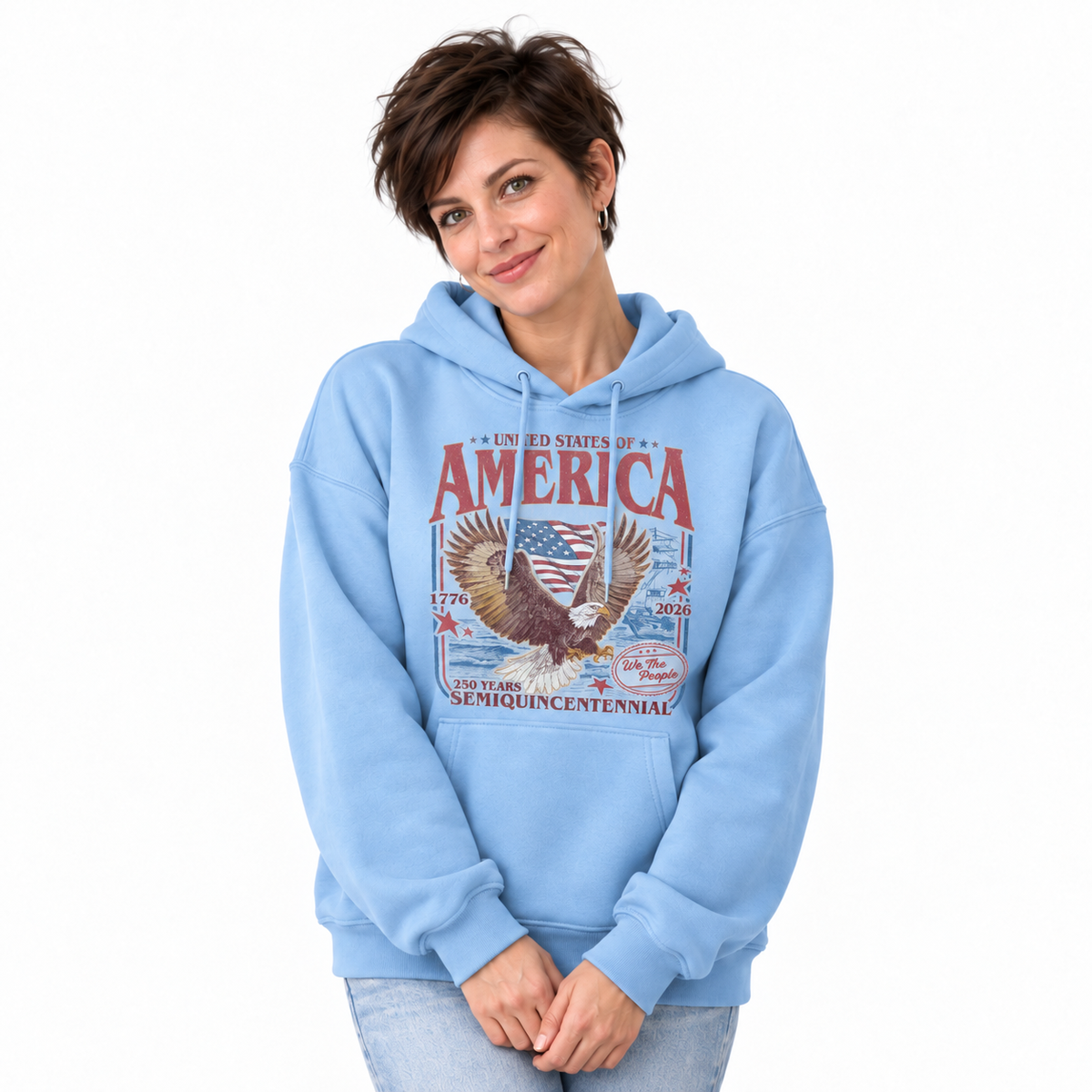 America 250 Years Semiquincentennial Eagle Hoodie
