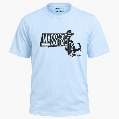 Massachusetts State Map Graphic Pride Shirt
