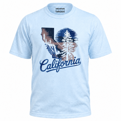 California State Map Retro Sunset Coastal Nature Shirt