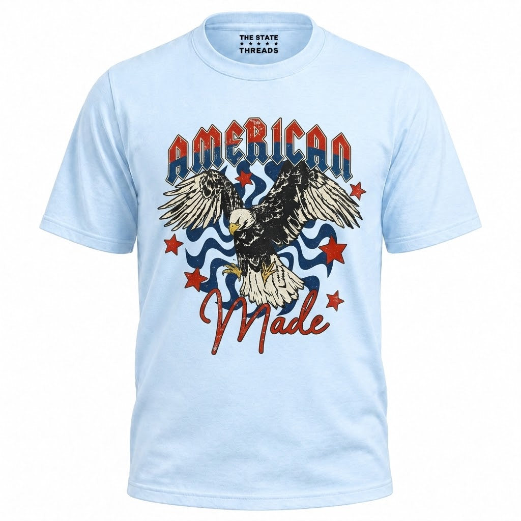 America Made Soaring Eagle Vintage Graphic Independence Shirt