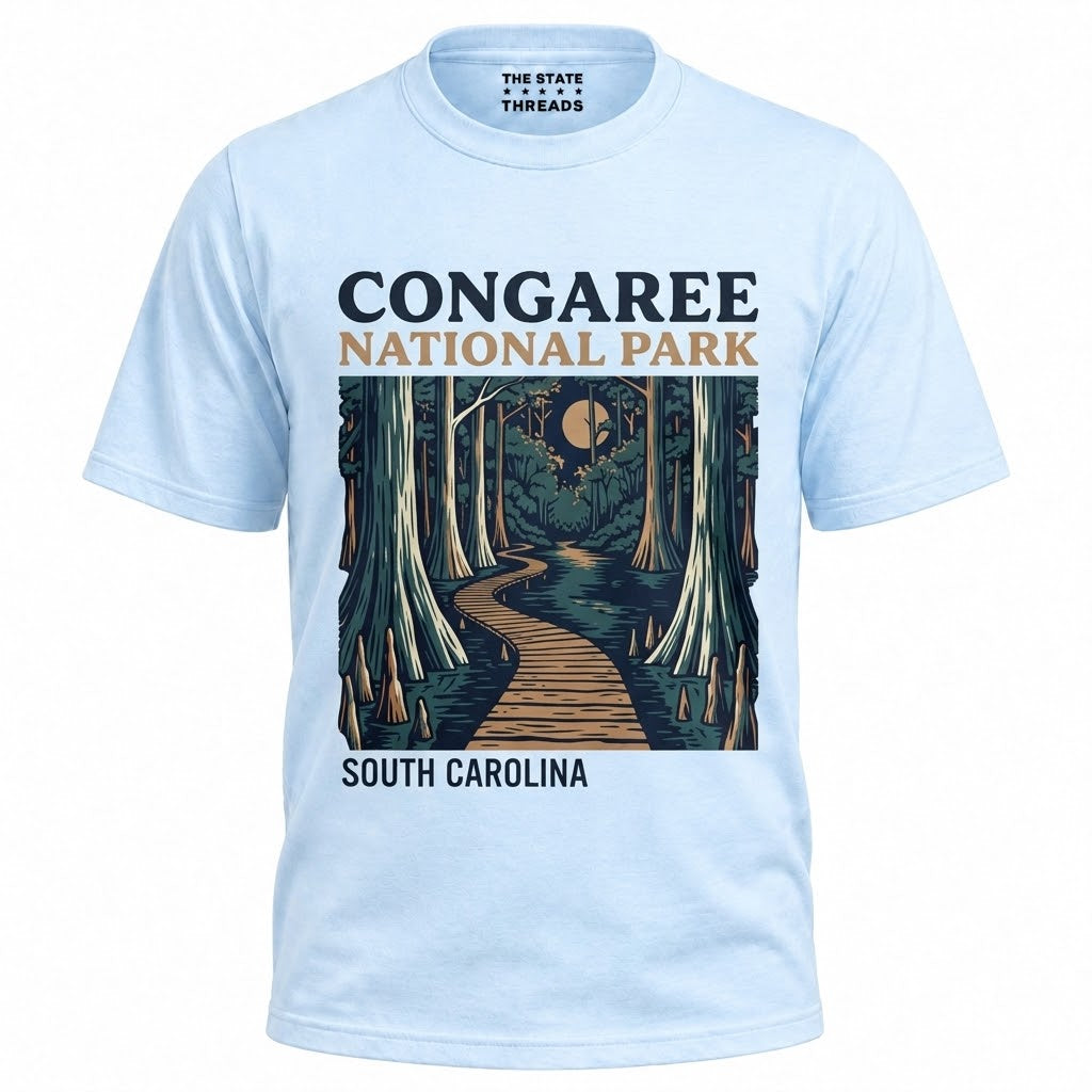 South Carolina Congaree National Park Boardwalk Forest Graphic Shirt