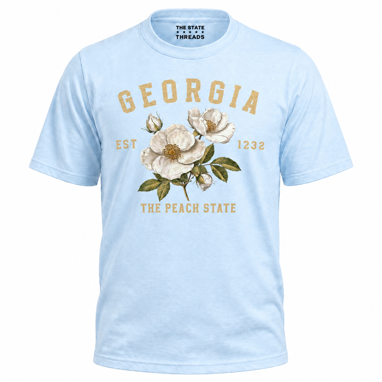 Georgia Cherokee Rose Peach State Vintage Botanical Shirt