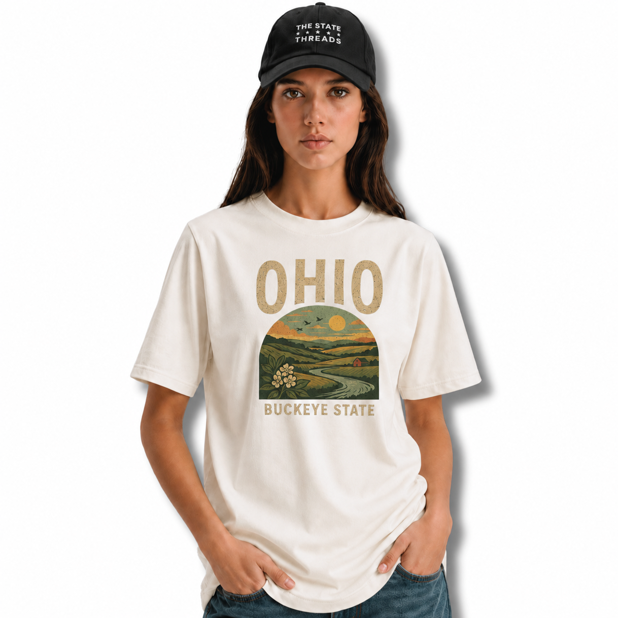 Ohio Buckeye State Vintage Landscape Scenic Shirt