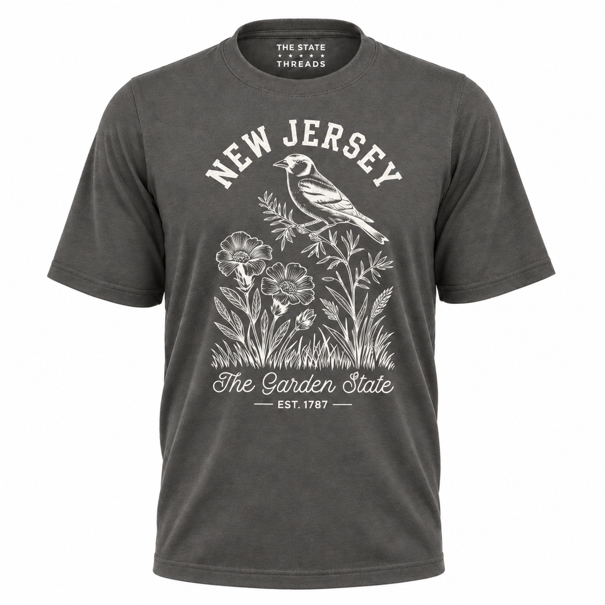 New Jersey Garden State Goldfinch Floral  shirt