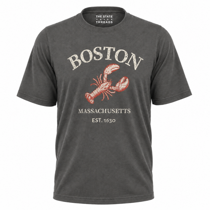 Boston Massachusetts Vintage Lobster Graphic Shir
