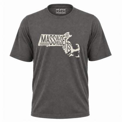 Massachusetts State Map Graphic Pride Shirt