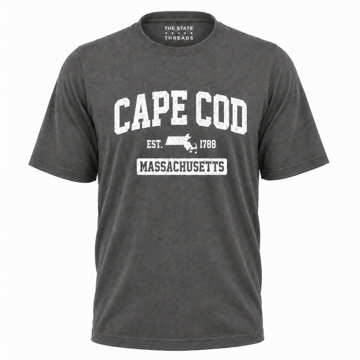 Cape Cod Massachusetts Vintage Distressed Map Shirt