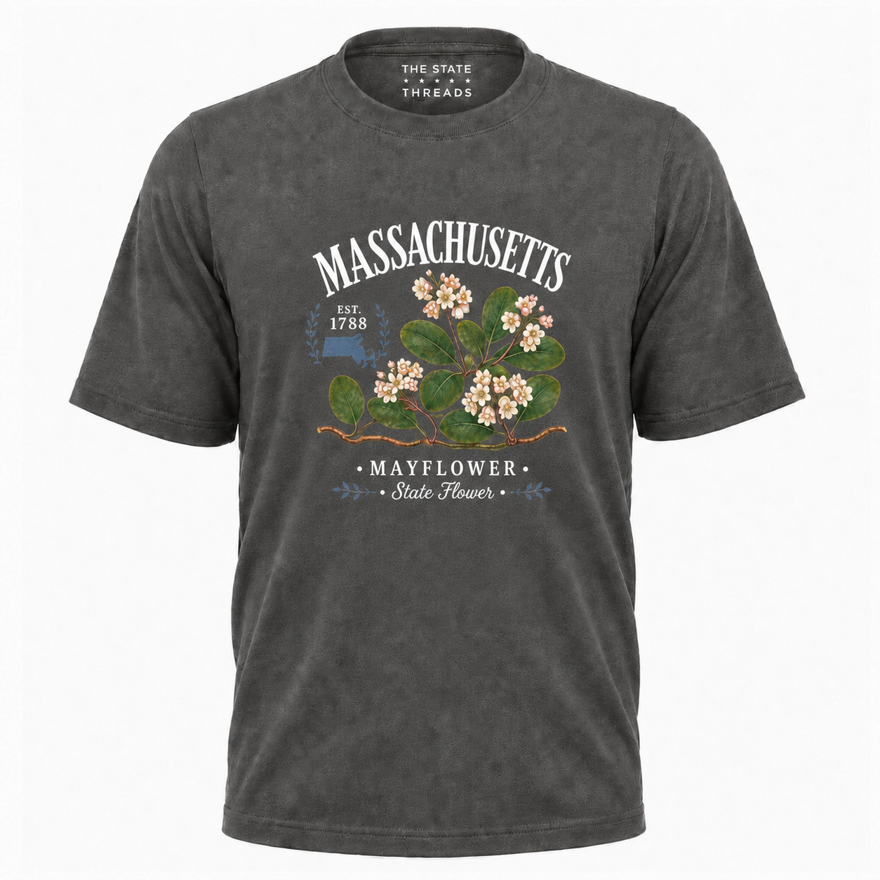 Massachusetts Mayflower State Flower Vintage Botanical Shirt