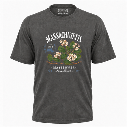 Massachusetts Mayflower State Flower Vintage Botanical Shirt