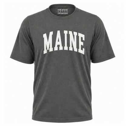 Maine Vintage Block Letter State Pride Shirt