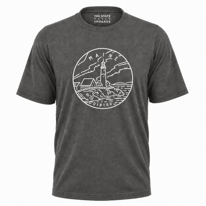 Maine Lighthouse Coastal Line Art Shirt