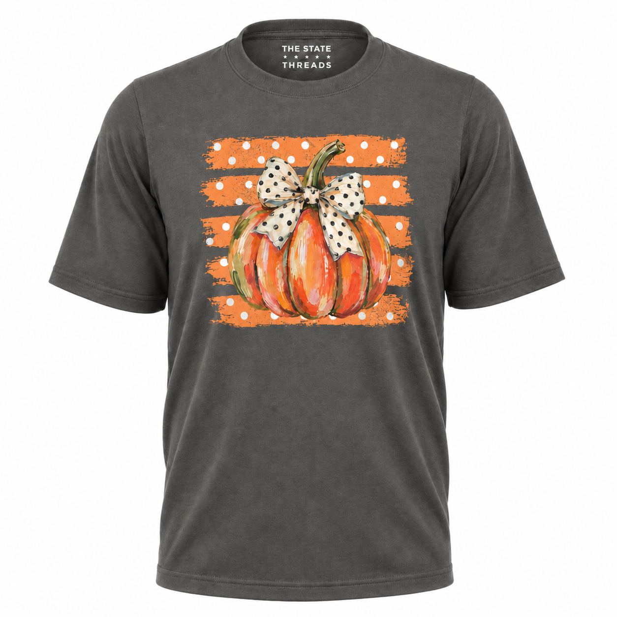 America Autumn Preppy Polka Dot Pumpkin Shirt