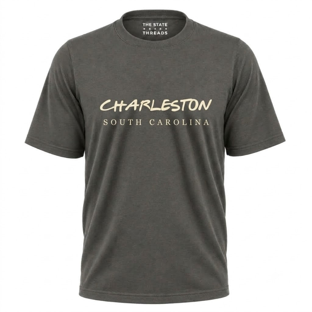 South Carolina Charleston Minimalist Vacation Typography Graphic Shirt