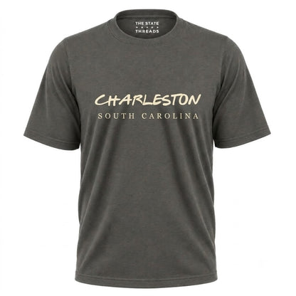 South Carolina Charleston Minimalist Vacation Typography Graphic Shirt