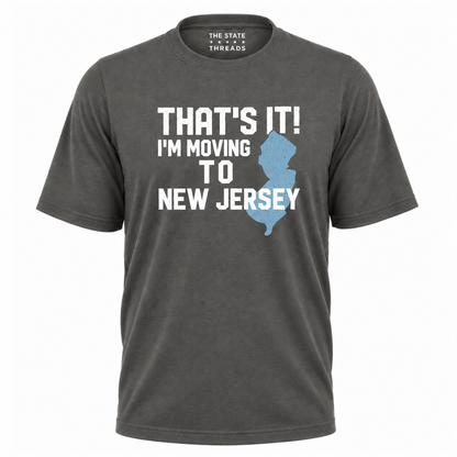 New Jersey Moving To State Map Humorous Graphic Shirt