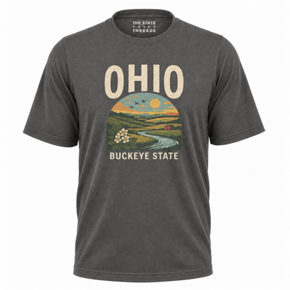 Ohio Buckeye State Vintage Landscape Scenic Shirt