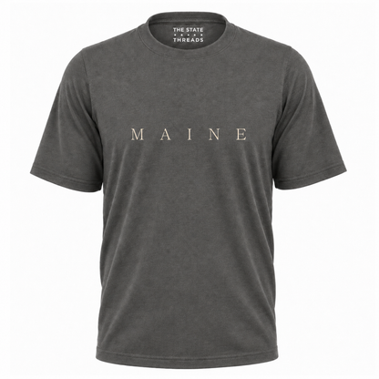 Maine Minimalist Typography State Pride Shirt