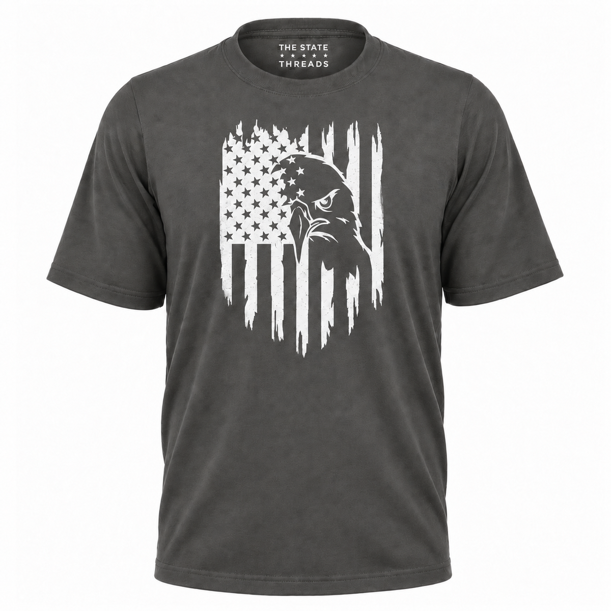 America Distressed Flag Eagle Silhouette Graphic Shirt