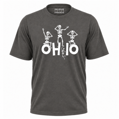 Ohio Dancing Skeleton Spooky Halloween Game Day Shirt