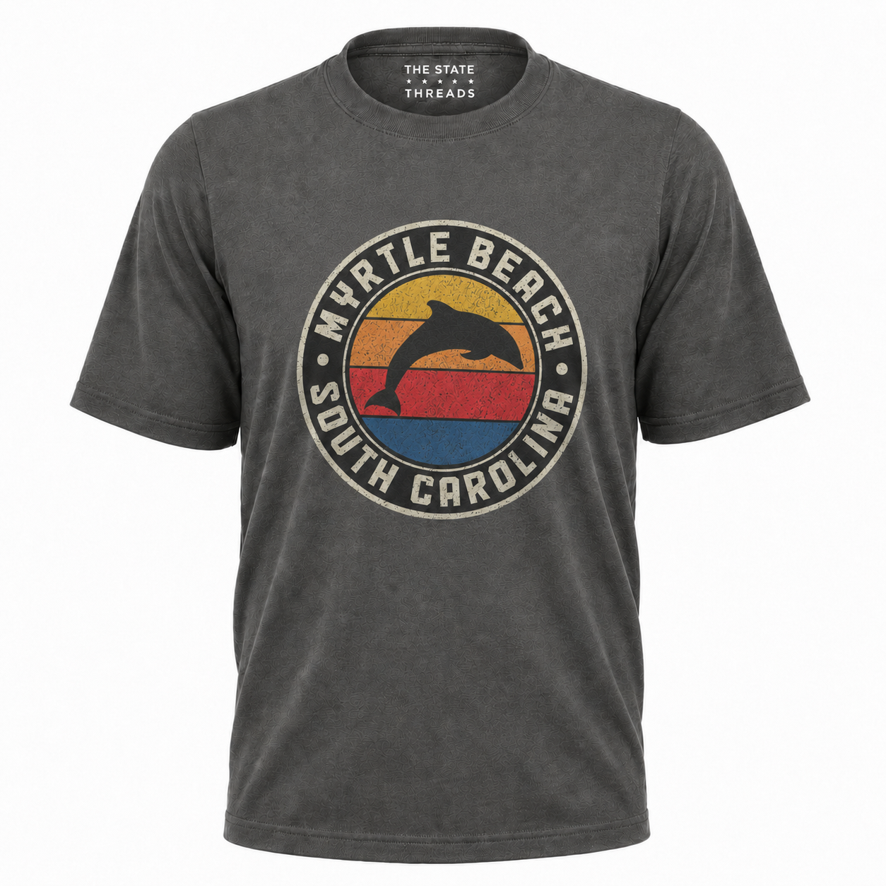 Myrtle Beach South Carolina Retro Dolphin Sunset Shirt