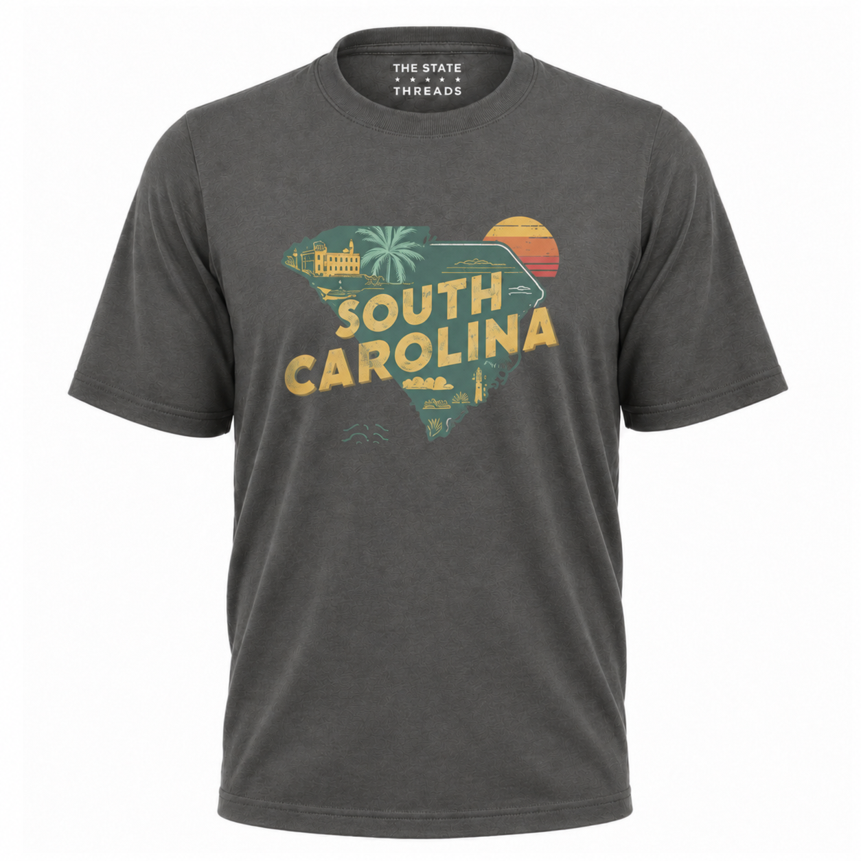 South Carolina State Map Sunset Travel Souvenir Shirt
