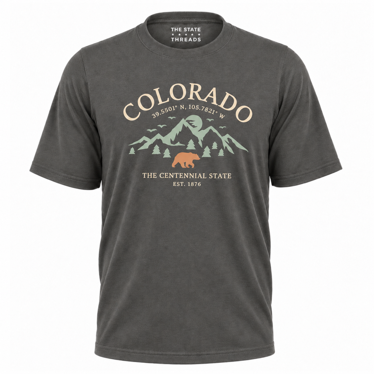 Colorado Centennial State Mountains Bear Graphic Shirt