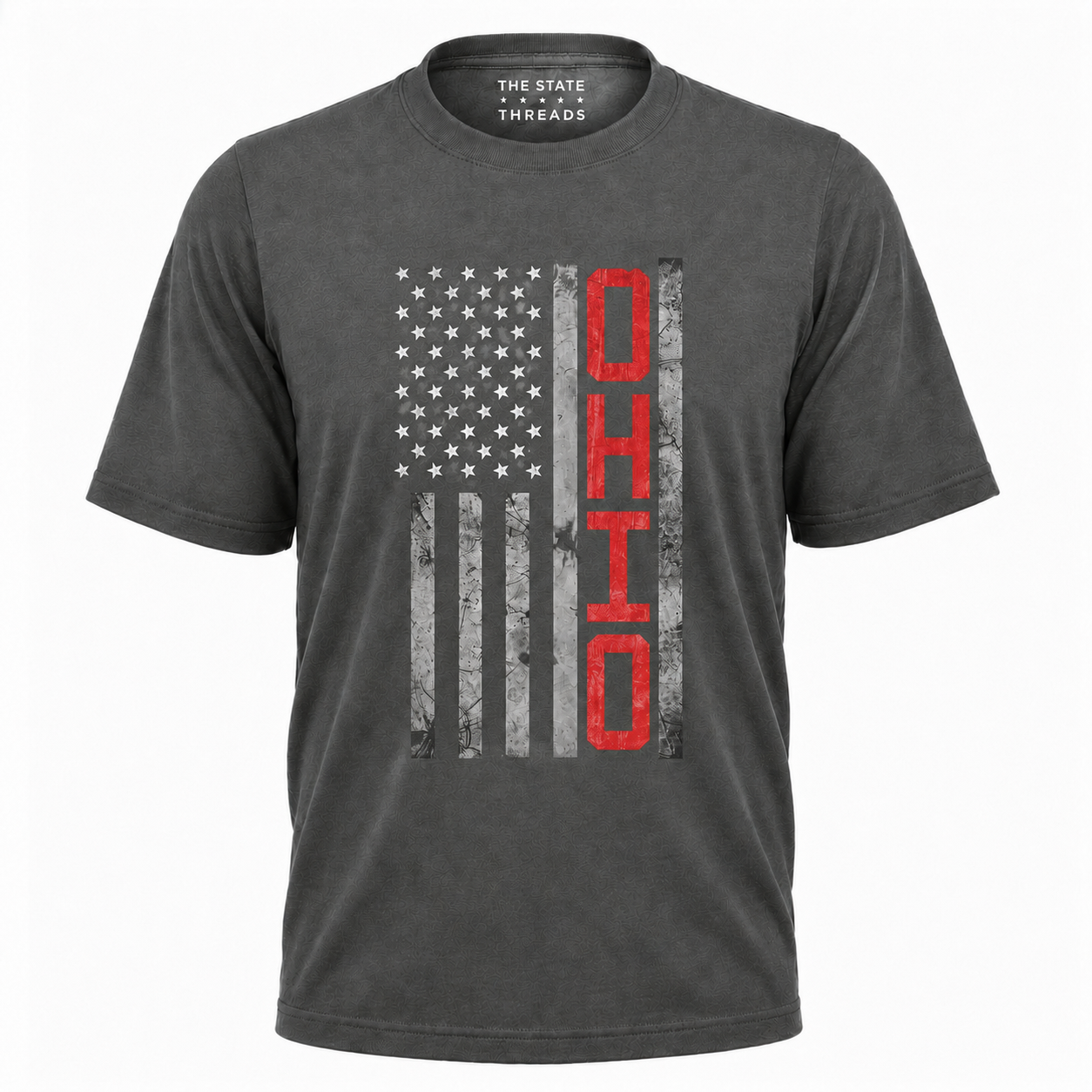 Ohio American Flag Patriotic Distressed State Shirt