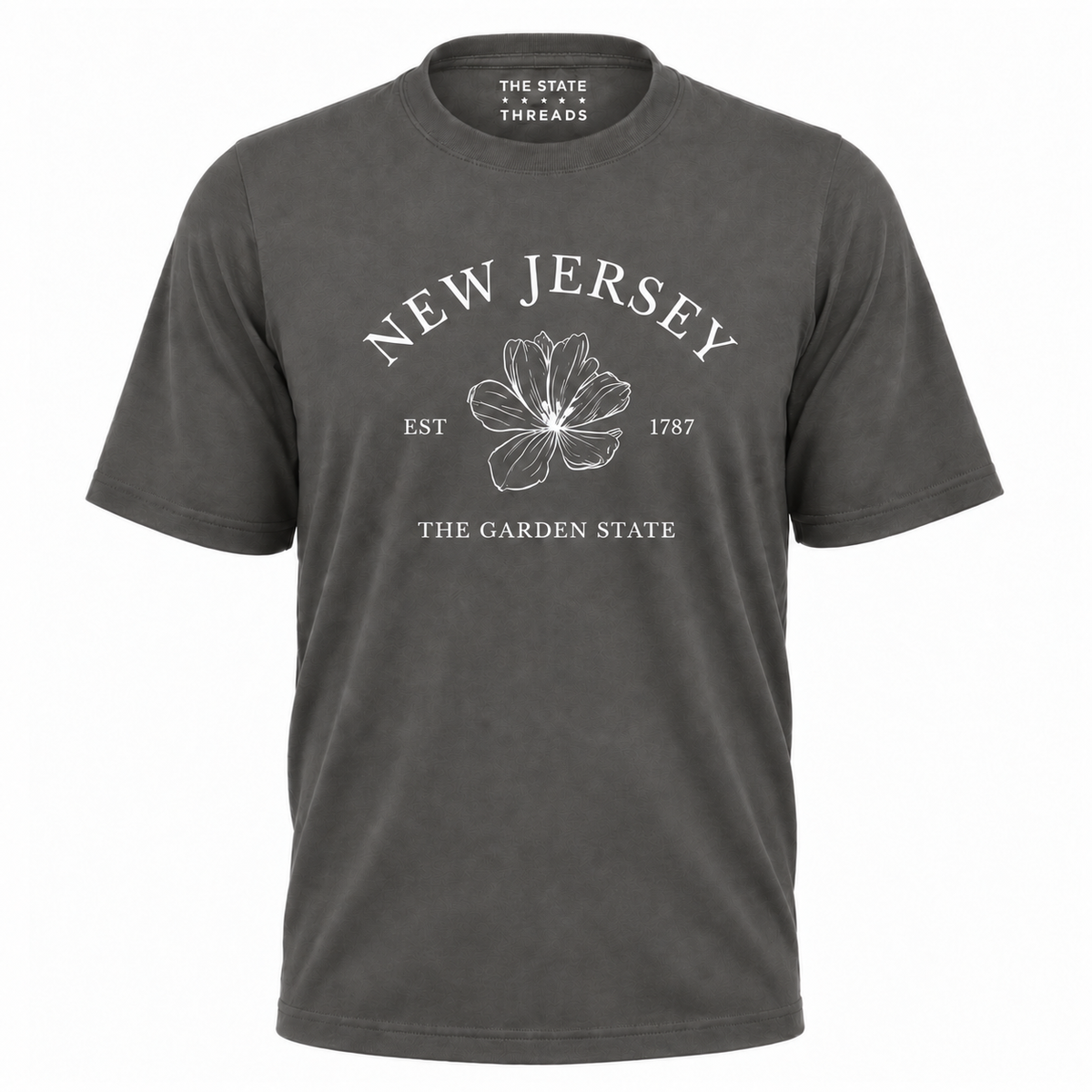 New Jersey Garden State Violet Floral Graphic Shirt
