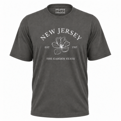 New Jersey Garden State Violet Floral Graphic Shirt