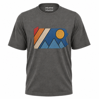 Pennsylvania Retro Mountain State Map Shirt