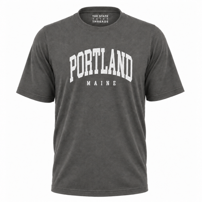 Portland Maine Vintage Varsity Style Shirt