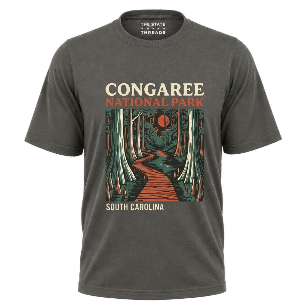 South Carolina Congaree National Park Boardwalk Forest Graphic Shirt